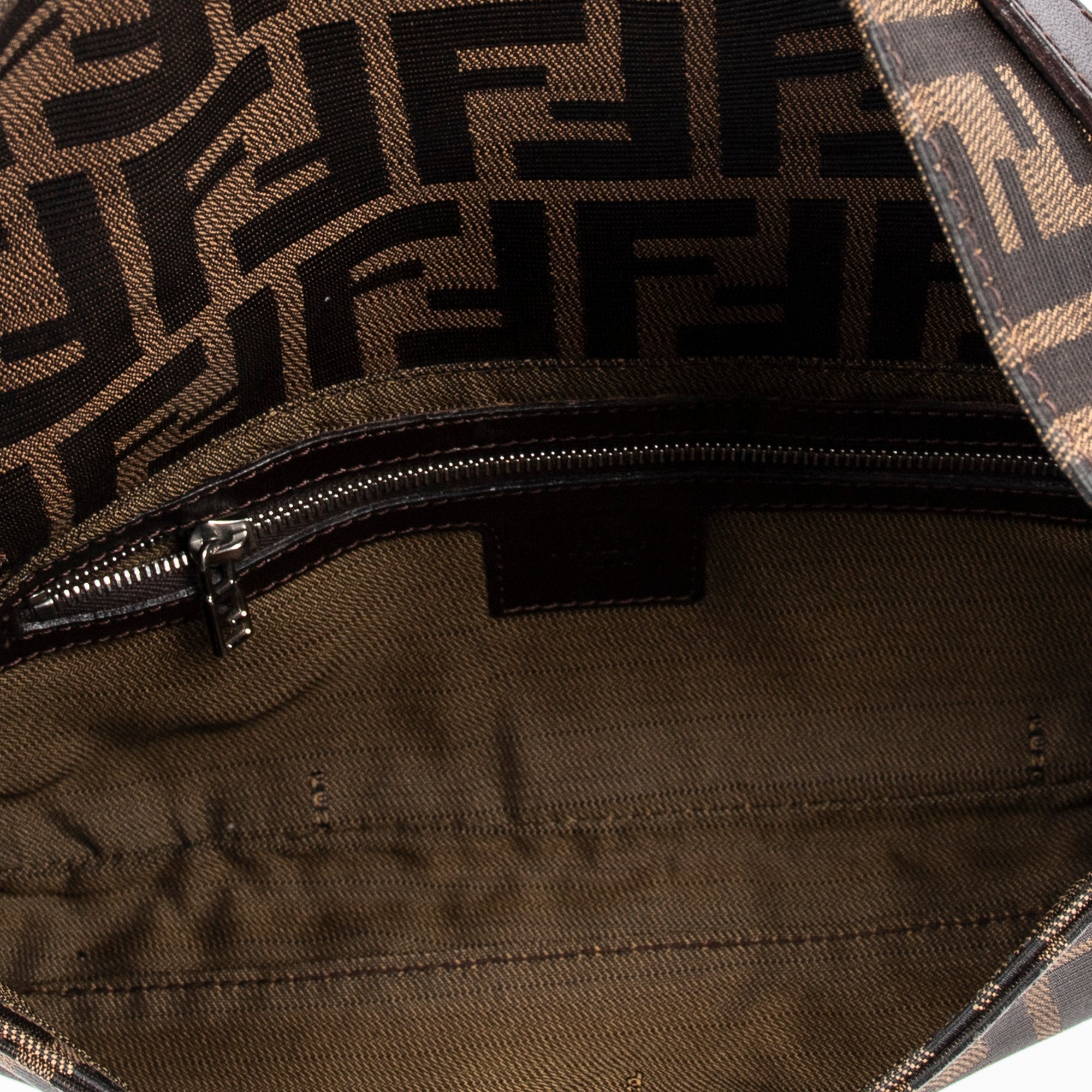 FENDI Zucca Canvas Baguette