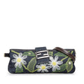 FENDI Embroidered Denim Baguette
