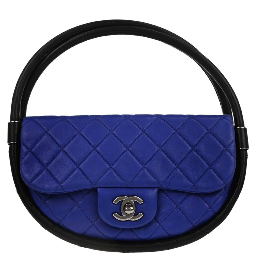 Chanel 2013-2014 Blue Lambskin Hula Hoop Small Handbag