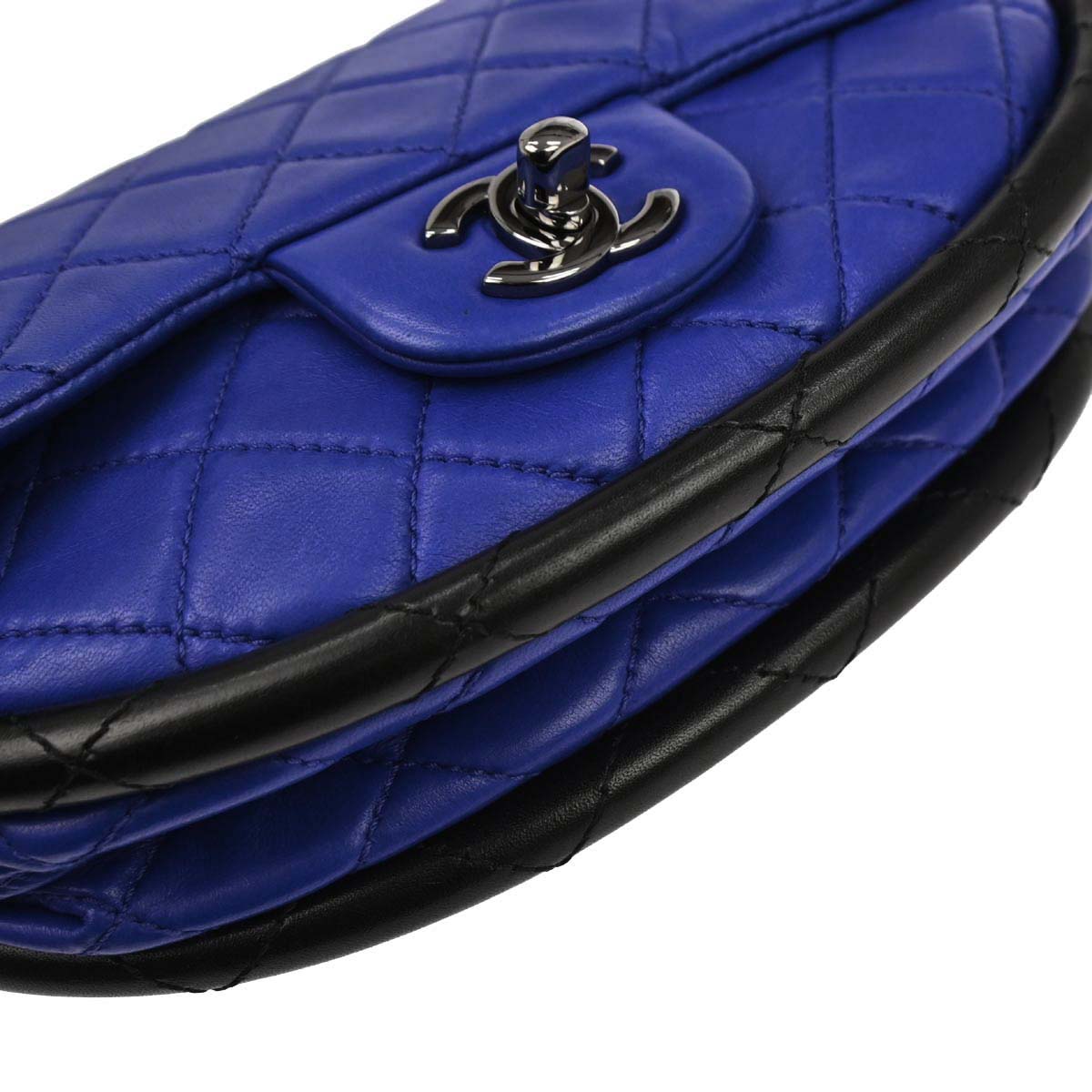 Chanel 2013-2014 Blue Lambskin Hula Hoop Small Handbag