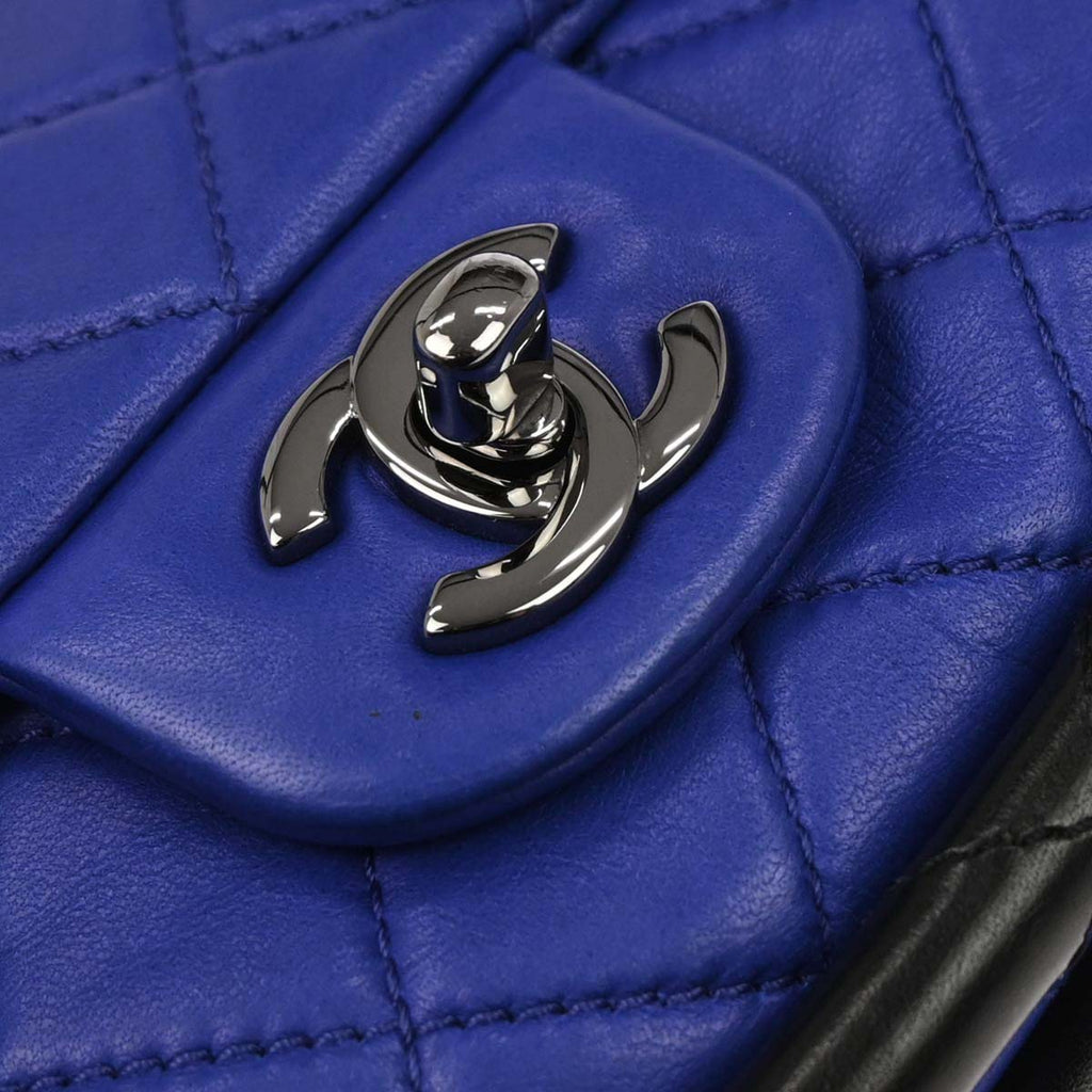Chanel 2013-2014 Blue Lambskin Hula Hoop Small Handbag