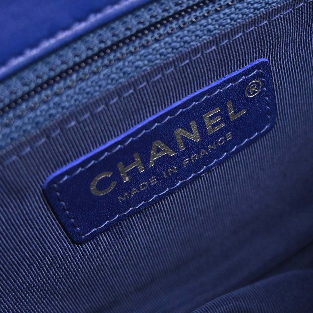 Chanel 2013-2014 Blue Lambskin Hula Hoop Small Handbag