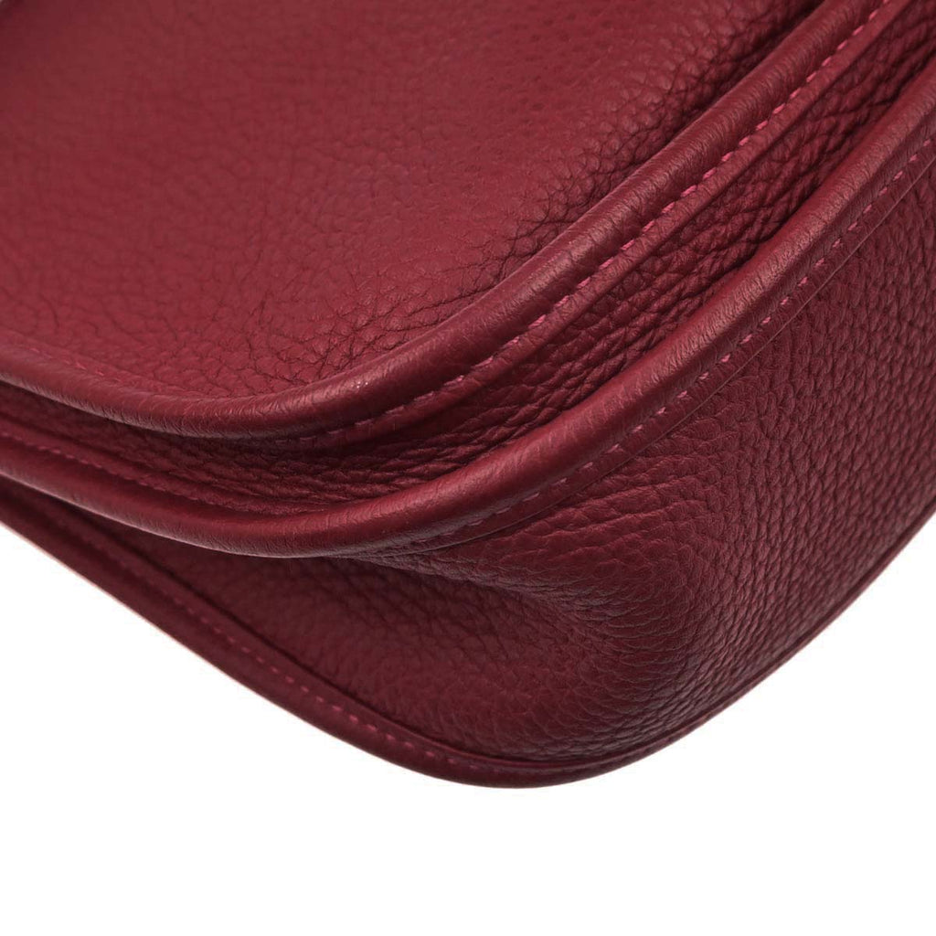 Hermes Rouge Garance Taurillon Clemence Evelyne 3 29 PM Shoulder Bag