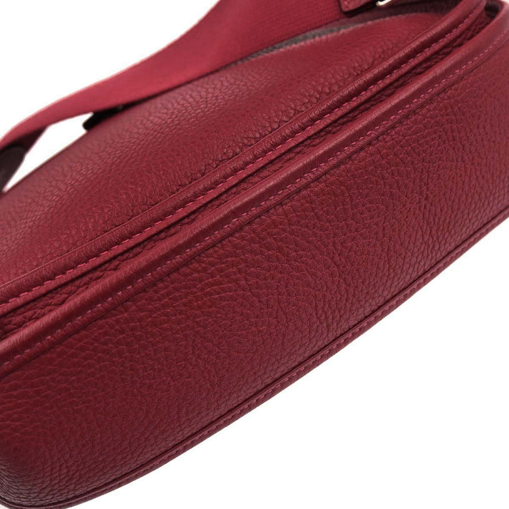 Hermes Rouge Garance Taurillon Clemence Evelyne 3 29 PM Shoulder Bag
