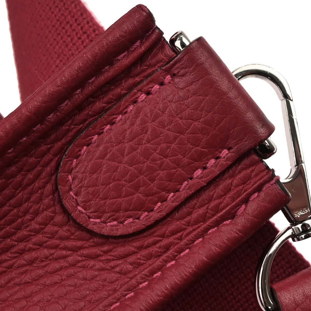 Hermes Rouge Garance Taurillon Clemence Evelyne 3 29 PM Shoulder Bag