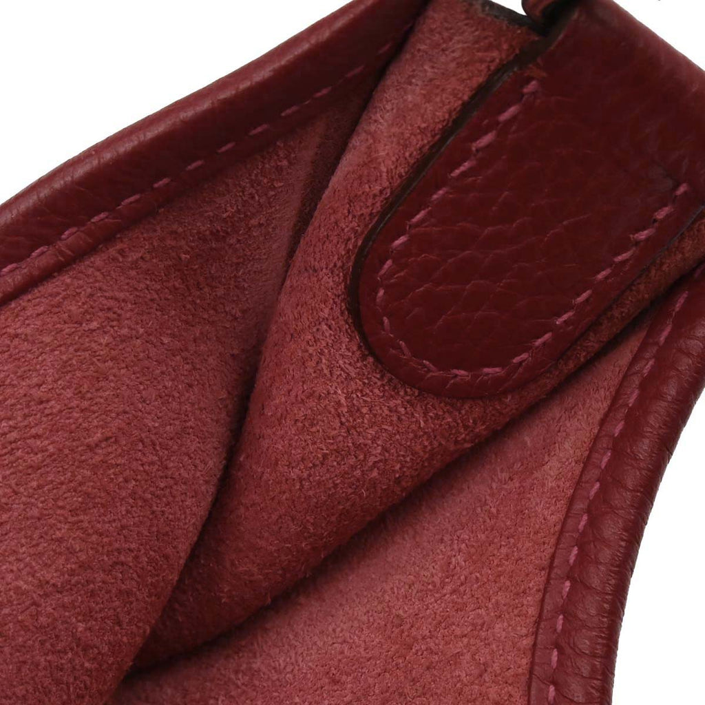 Hermes Rouge Garance Taurillon Clemence Evelyne 3 29 PM Shoulder Bag