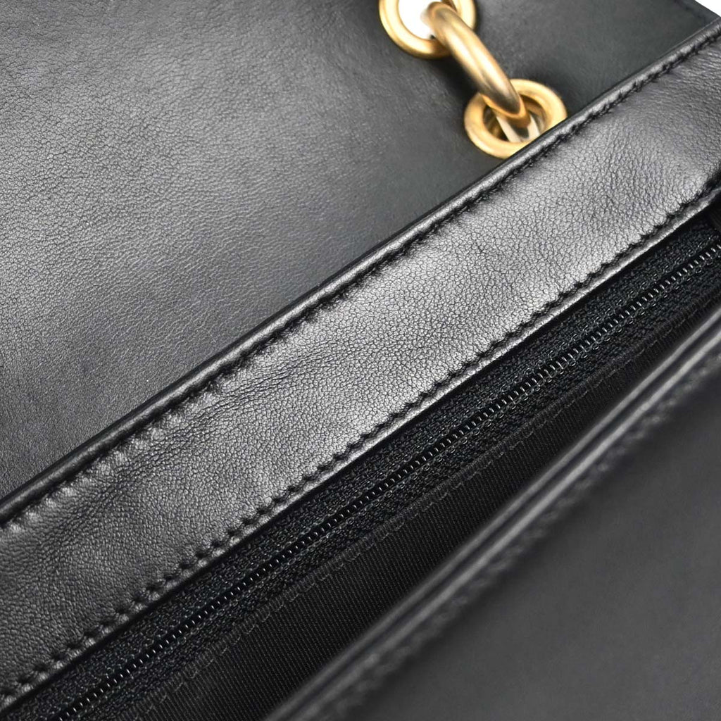 Chanel 2017-2018 Black Lambskin Chevron Top Handle 2way Shoulder Handbag