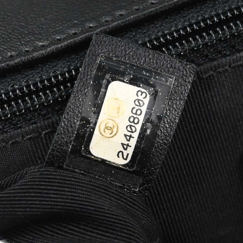 Chanel 2017-2018 Black Lambskin Chevron Top Handle 2way Shoulder Handbag