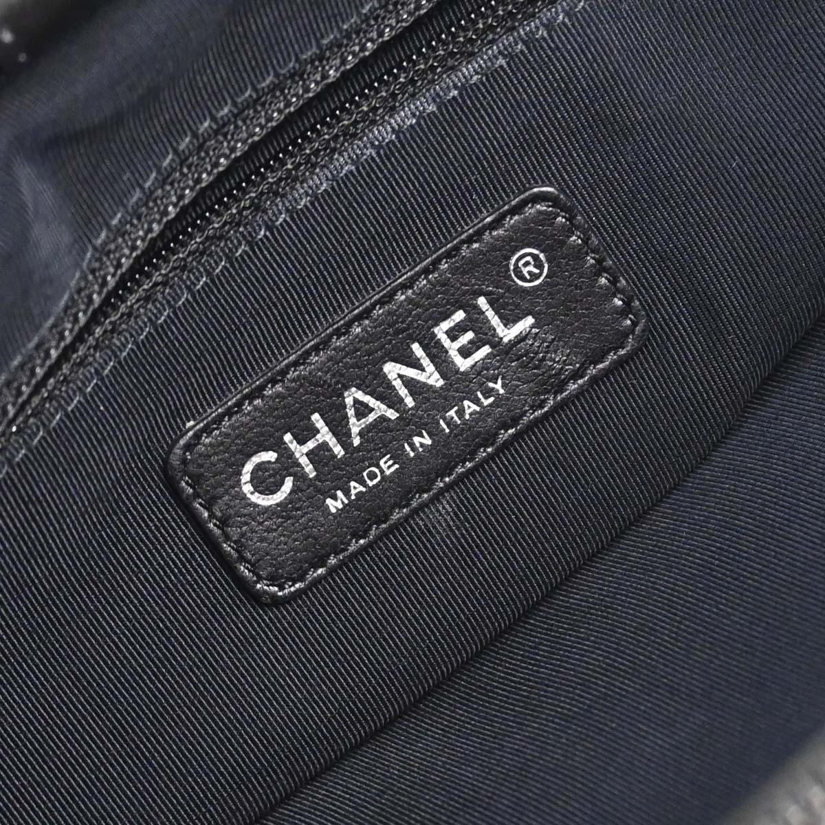 Chanel 2010-2011 Metallic Gray Calfskin Chain Me Tote Handbag