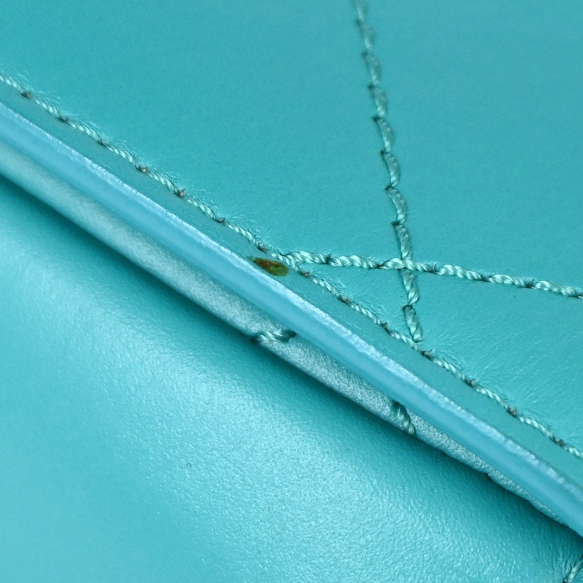 Chanel 2017 Turquoise Blue Lambskin Top Handle 2way Shoulder Handbag