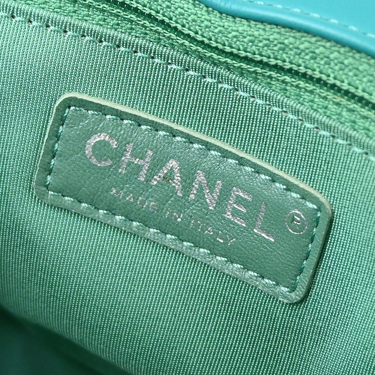 Chanel 2017 Turquoise Blue Lambskin Top Handle 2way Shoulder Handbag