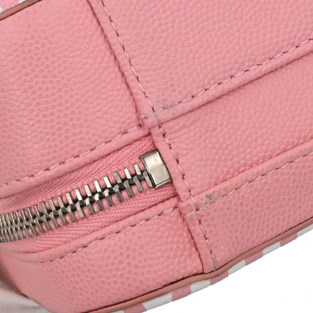 Chanel 2019 Pink Caviar Skin CC Filigree 2way Shoulder Vanity Handbag