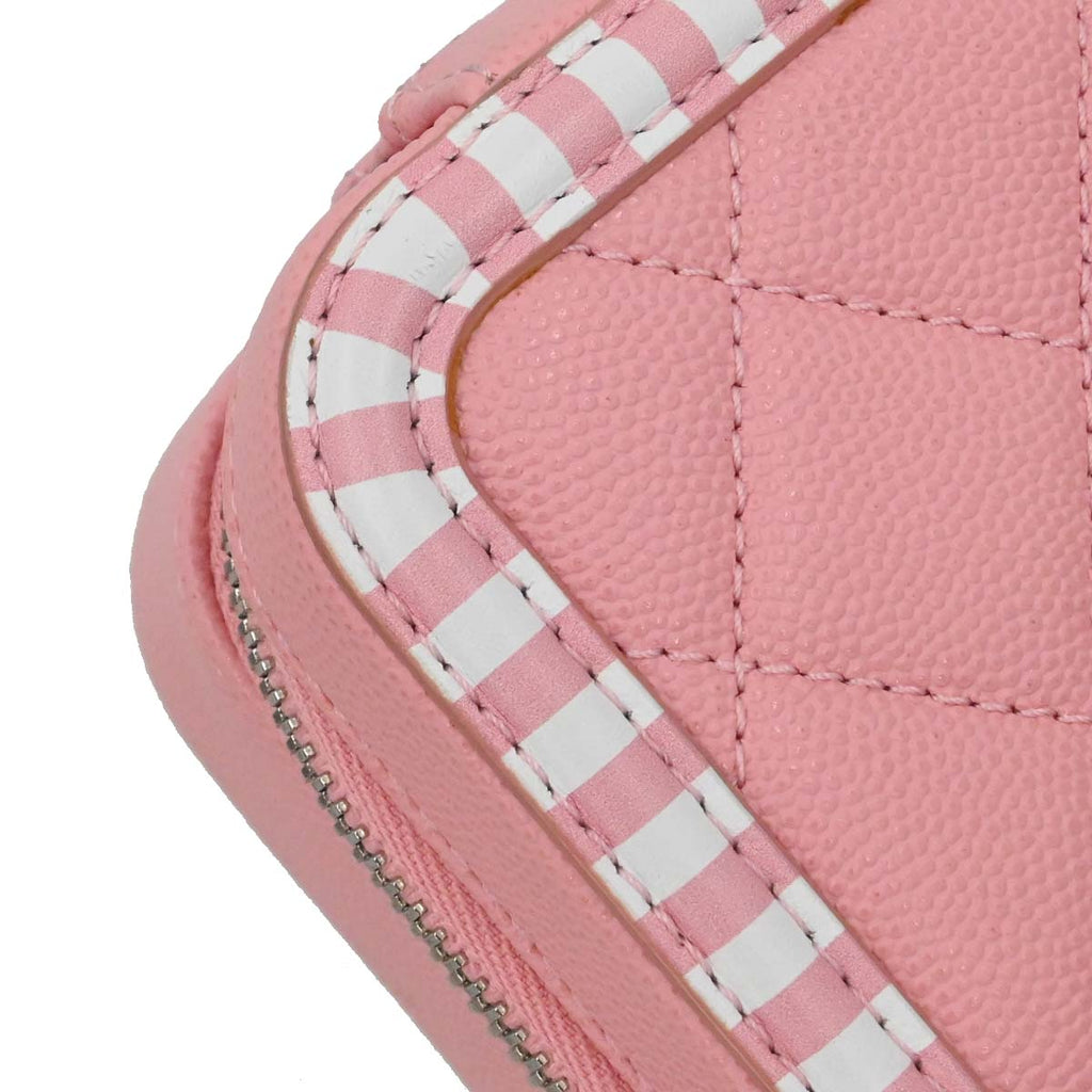 Chanel 2019 Pink Caviar Skin CC Filigree 2way Shoulder Vanity Handbag