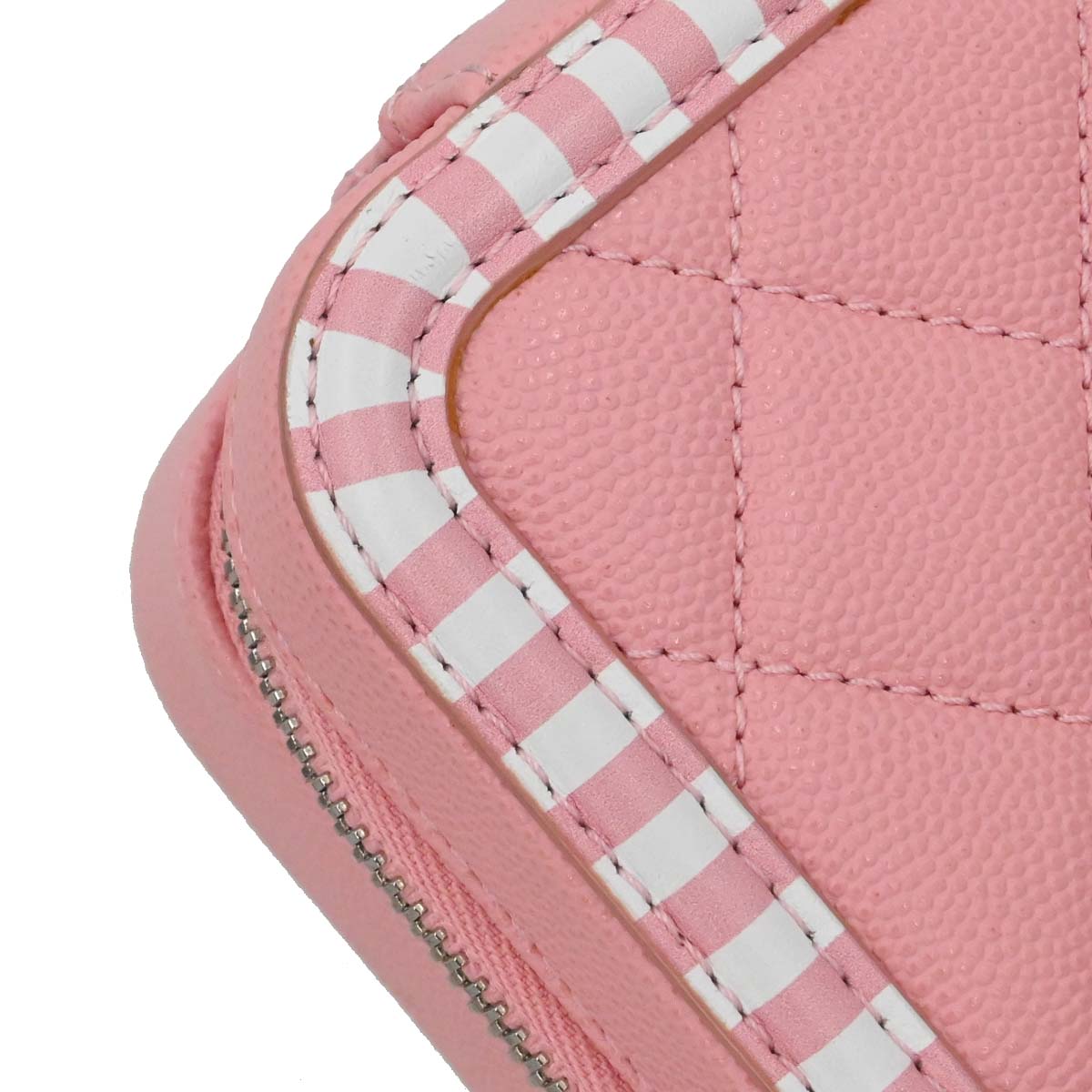 Chanel 2019 Pink Caviar Skin CC Filigree 2way Shoulder Vanity Handbag