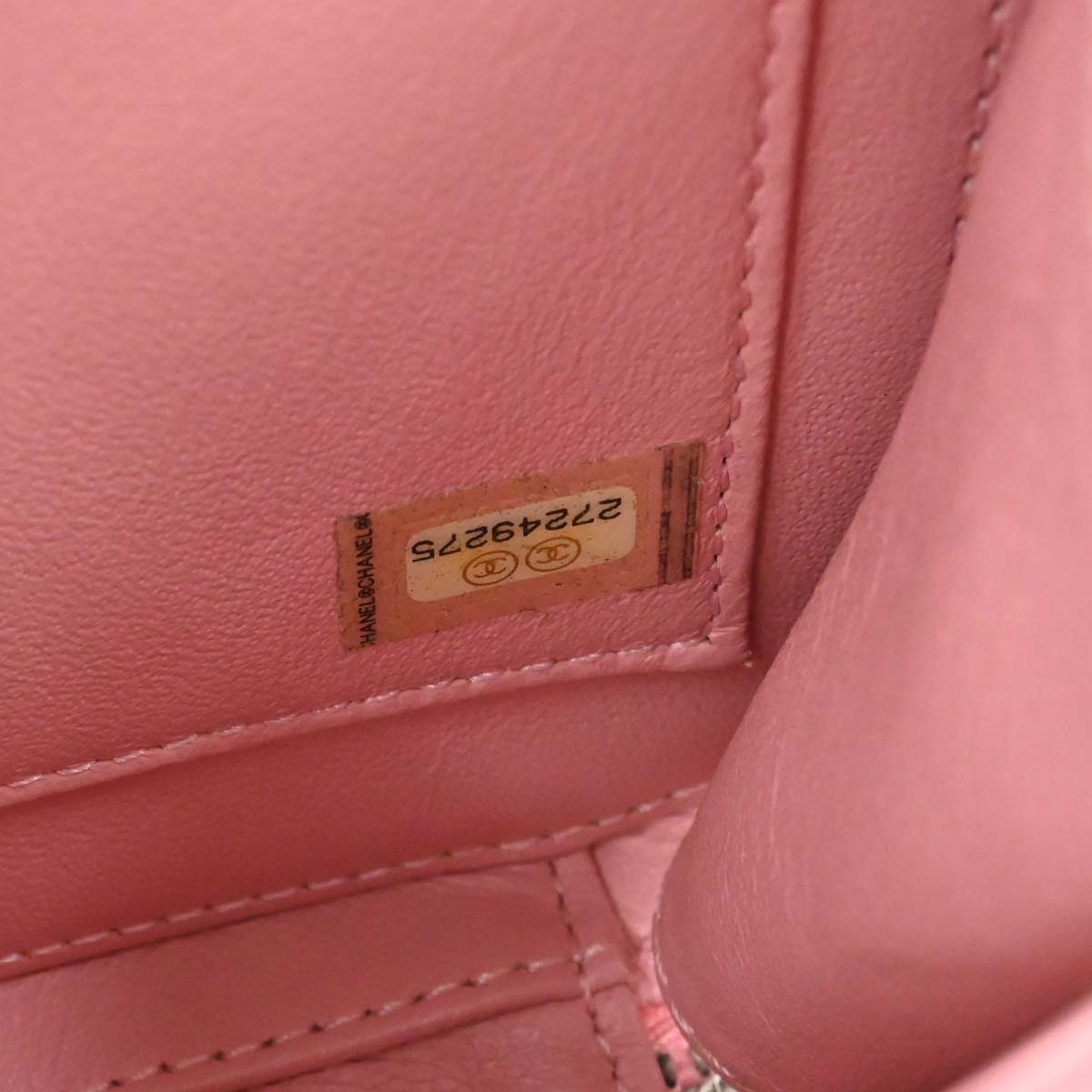 Chanel 2019 Pink Caviar Skin CC Filigree 2way Shoulder Vanity Handbag