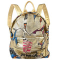 Chanel 2019 Gold Canvas Graffiti Street Spirit Backpack