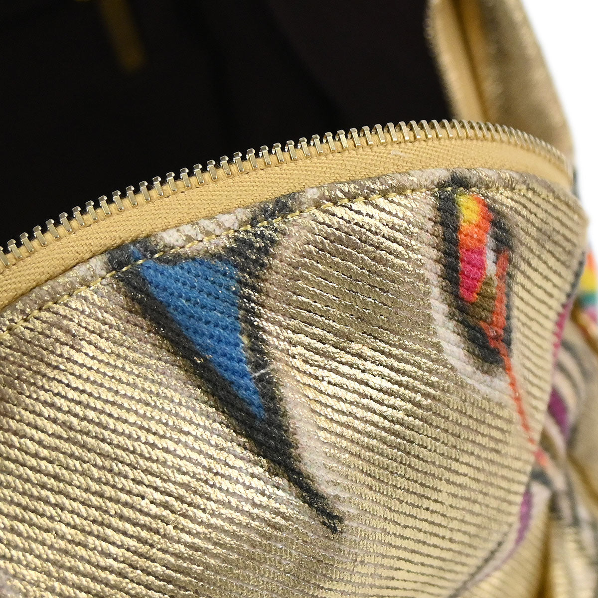 Chanel 2019 Gold Canvas Graffiti Street Spirit Backpack