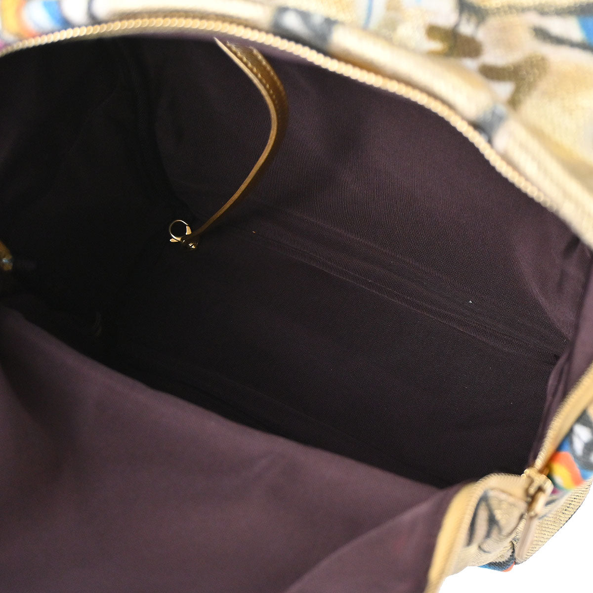 Chanel 2019 Gold Canvas Graffiti Street Spirit Backpack