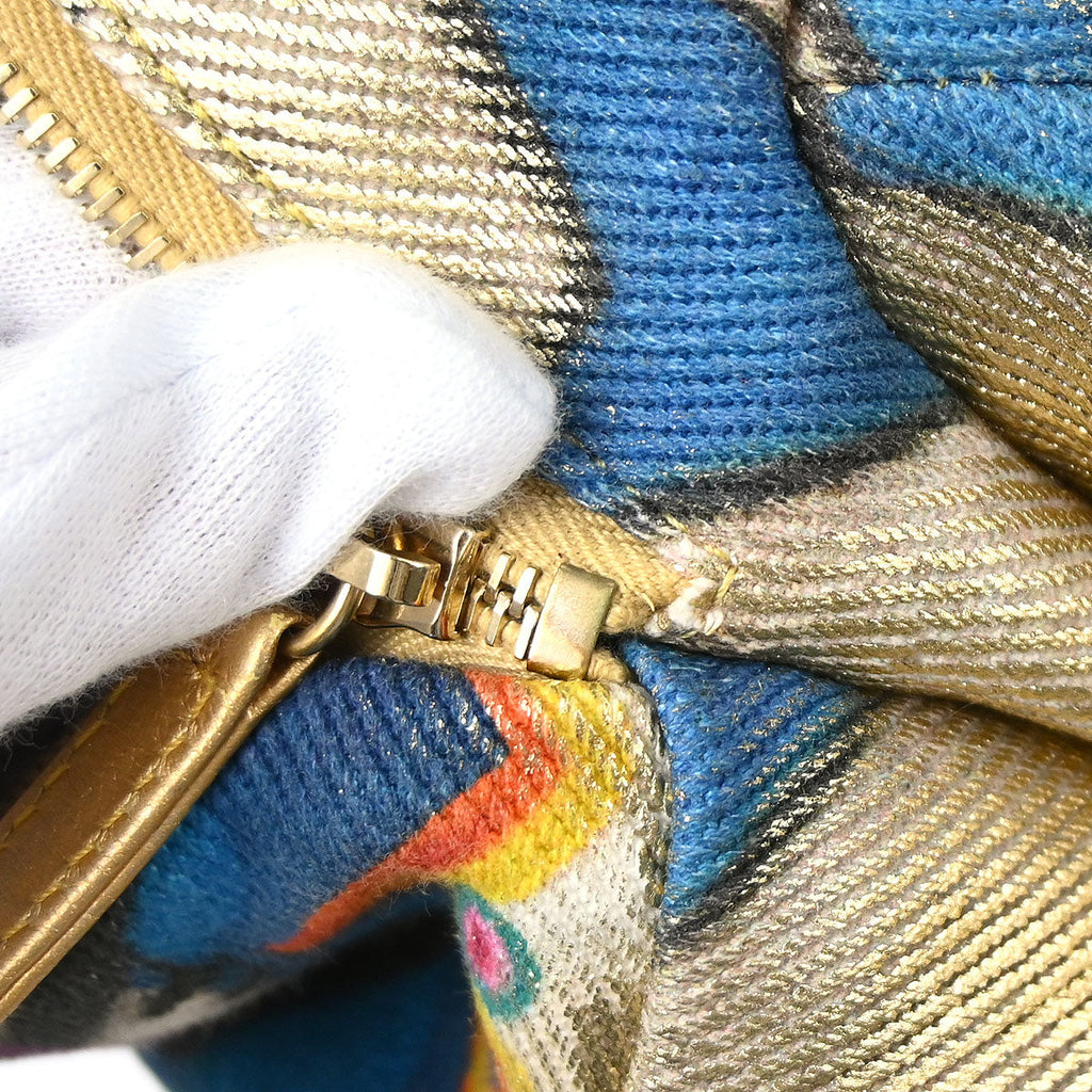 Chanel 2019 Gold Canvas Graffiti Street Spirit Backpack