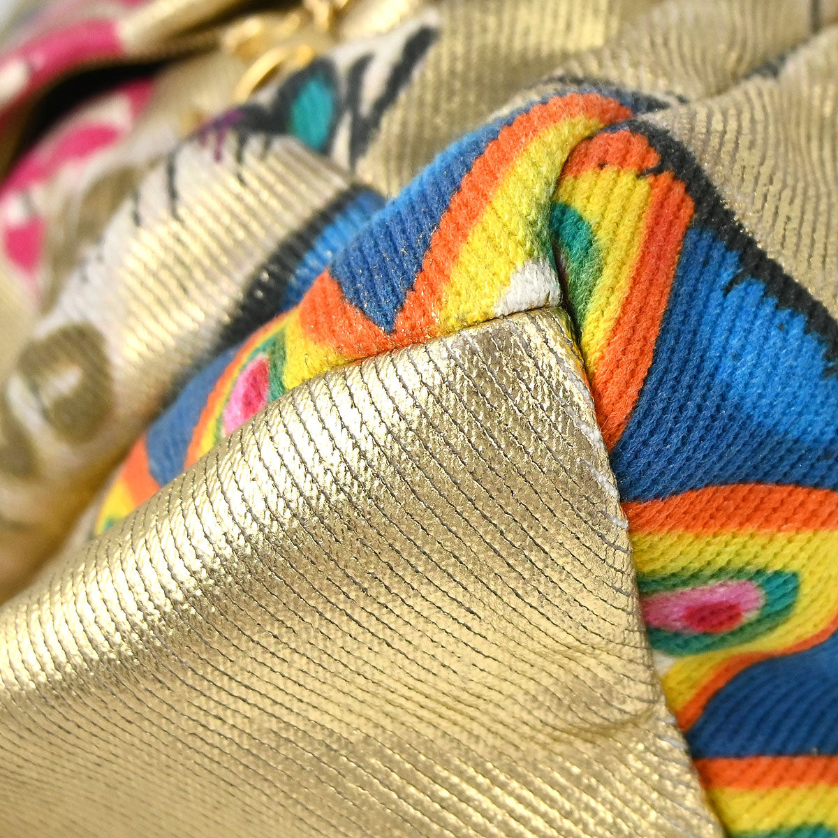 Chanel 2019 Gold Canvas Graffiti Street Spirit Backpack
