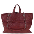 Chanel 2014-2015 Bordeaux Caviar Skin 2way Shoulder Tote Handbag