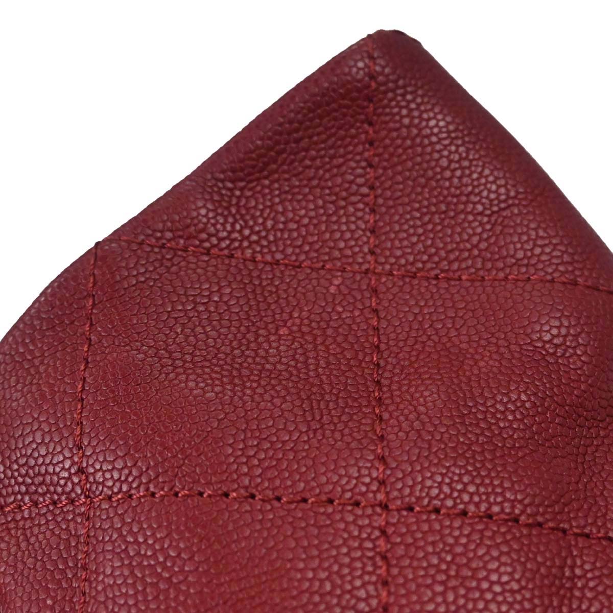 Chanel 2014-2015 Bordeaux Caviar Skin 2way Shoulder Tote Handbag