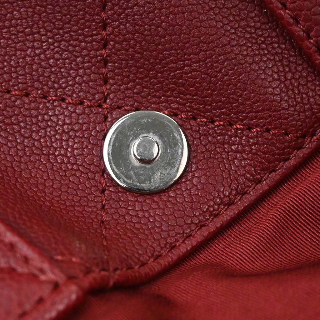Chanel 2014-2015 Bordeaux Caviar Skin 2way Shoulder Tote Handbag