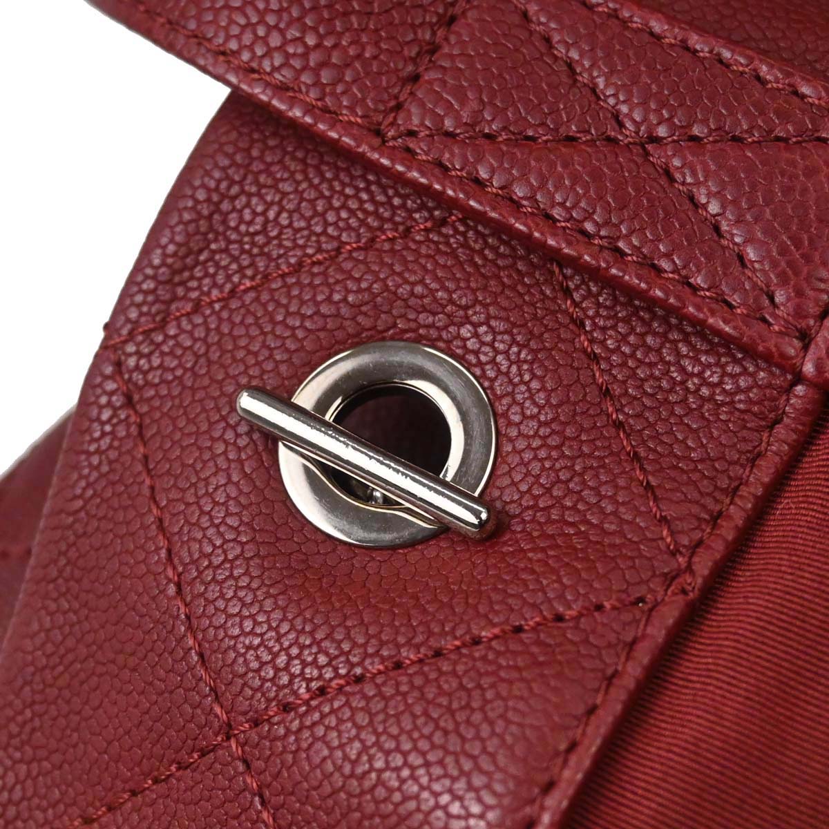 Chanel 2014-2015 Bordeaux Caviar Skin 2way Shoulder Tote Handbag