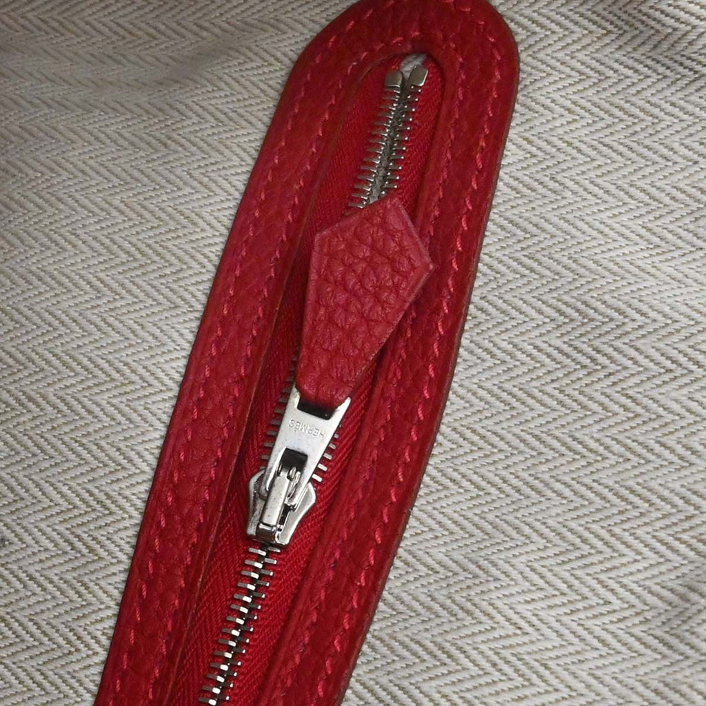 Hermes Rouge Grenat Negonda Garden Party 36 PM Tote Bag