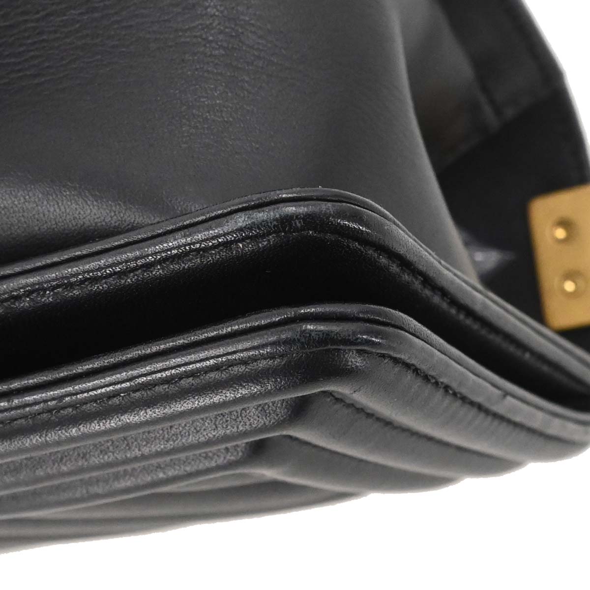 Boy Chanel 2018 Black Lambskin Chevron Small Chain Shoulder Bag