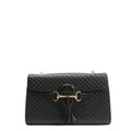 GUCCI Emily Guccissima Chain Shoulder Bag - Black