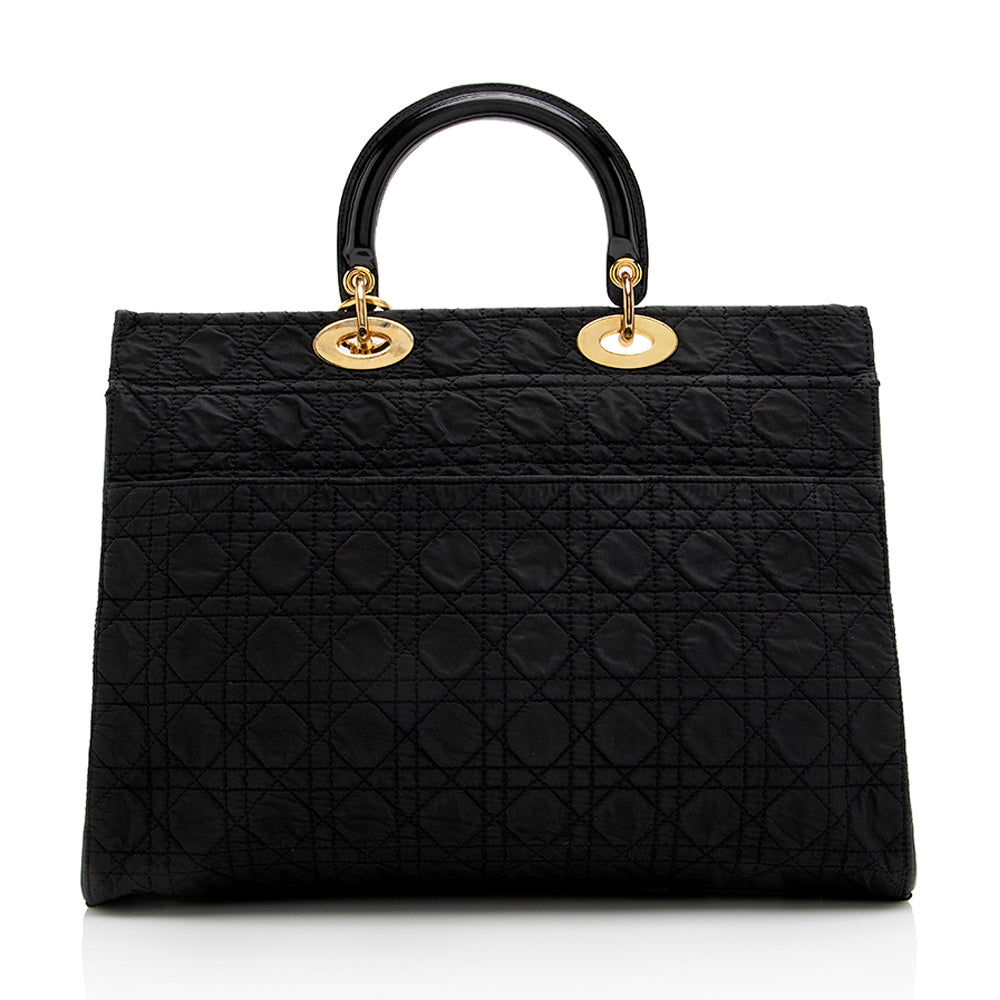 Dior  Nylon Lady Dior Fold Over Large Satchel (SHF-18340)