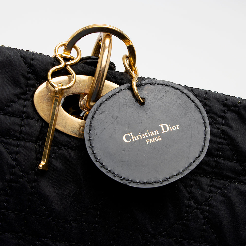 Dior  Nylon Lady Dior Fold Over Large Satchel (SHF-18340)