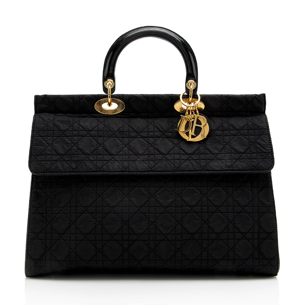 Dior  Nylon Lady Dior Fold Over Large Satchel (SHF-18340)