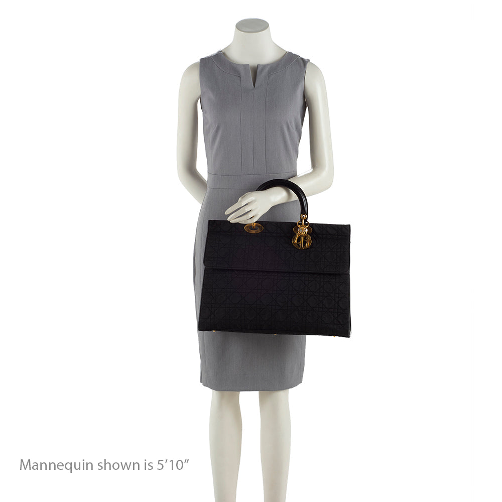 Dior  Nylon Lady Dior Fold Over Large Satchel (SHF-18340)