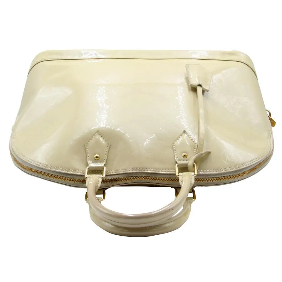 Louis Vuitton Alma Jumbo Extra Large Monogram Gm Gold Miroir Vernis Leather Satchel