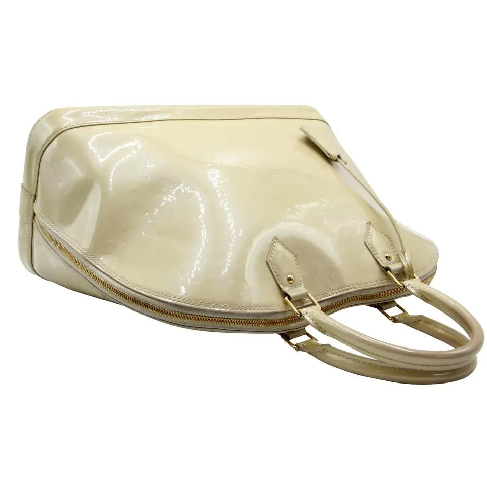 Louis Vuitton Alma Jumbo Extra Large Monogram Gm Gold Miroir Vernis Leather Satchel