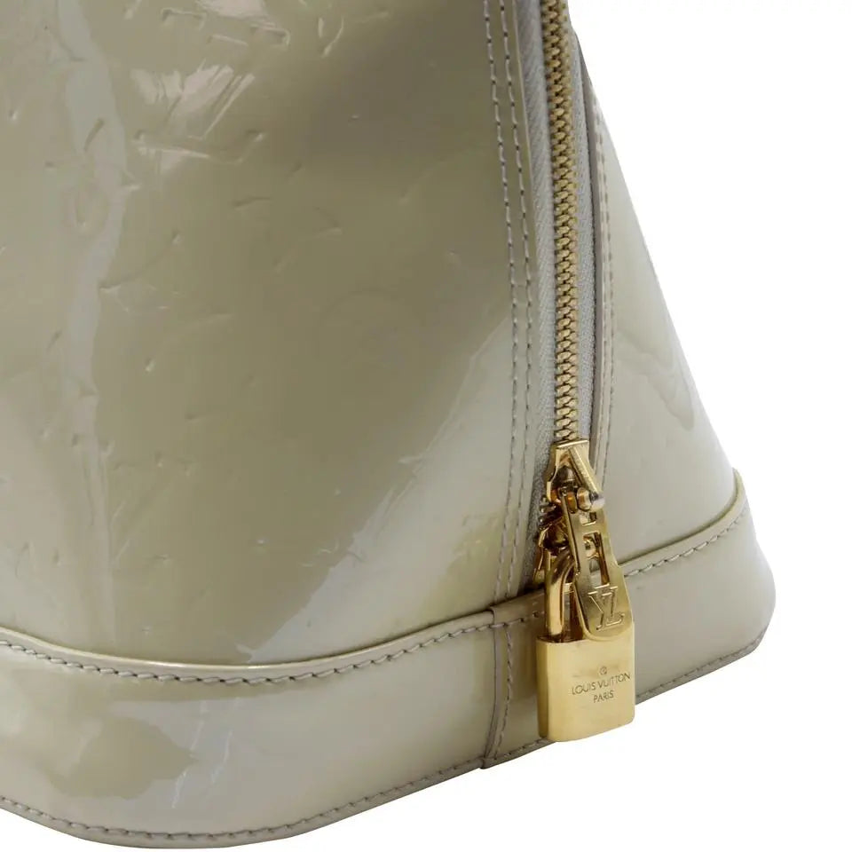 Louis Vuitton Alma Jumbo Extra Large Monogram Gm Gold Miroir Vernis Leather Satchel