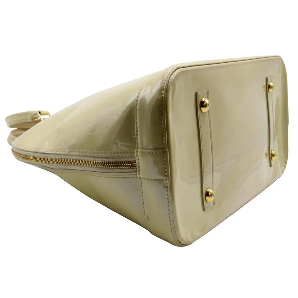 Louis Vuitton Alma Jumbo Extra Large Monogram Gm Gold Miroir Vernis Leather Satchel
