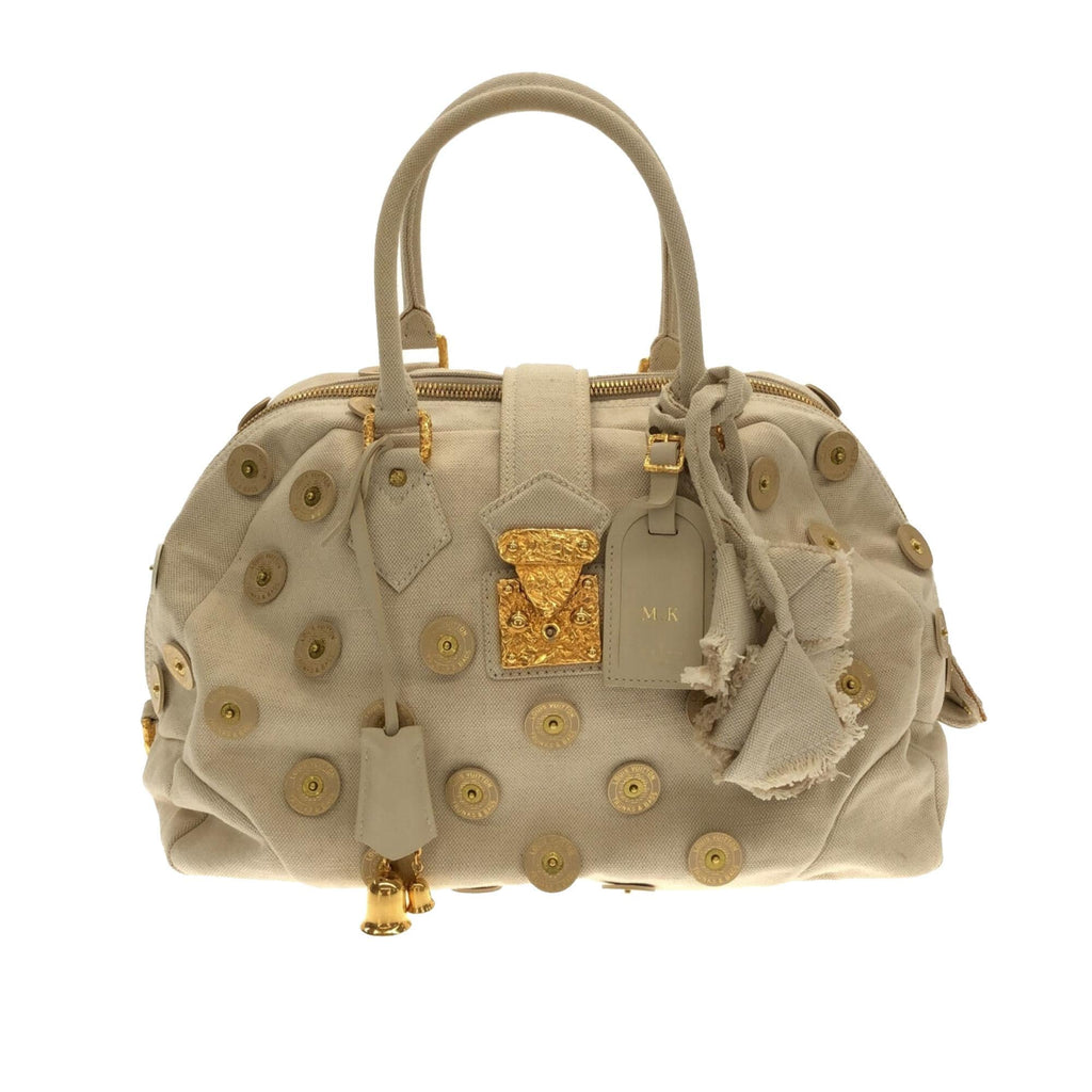 Louis Vuitton Brass Bowly Polka Dot Panama Bag (SHG-v0HWKI)