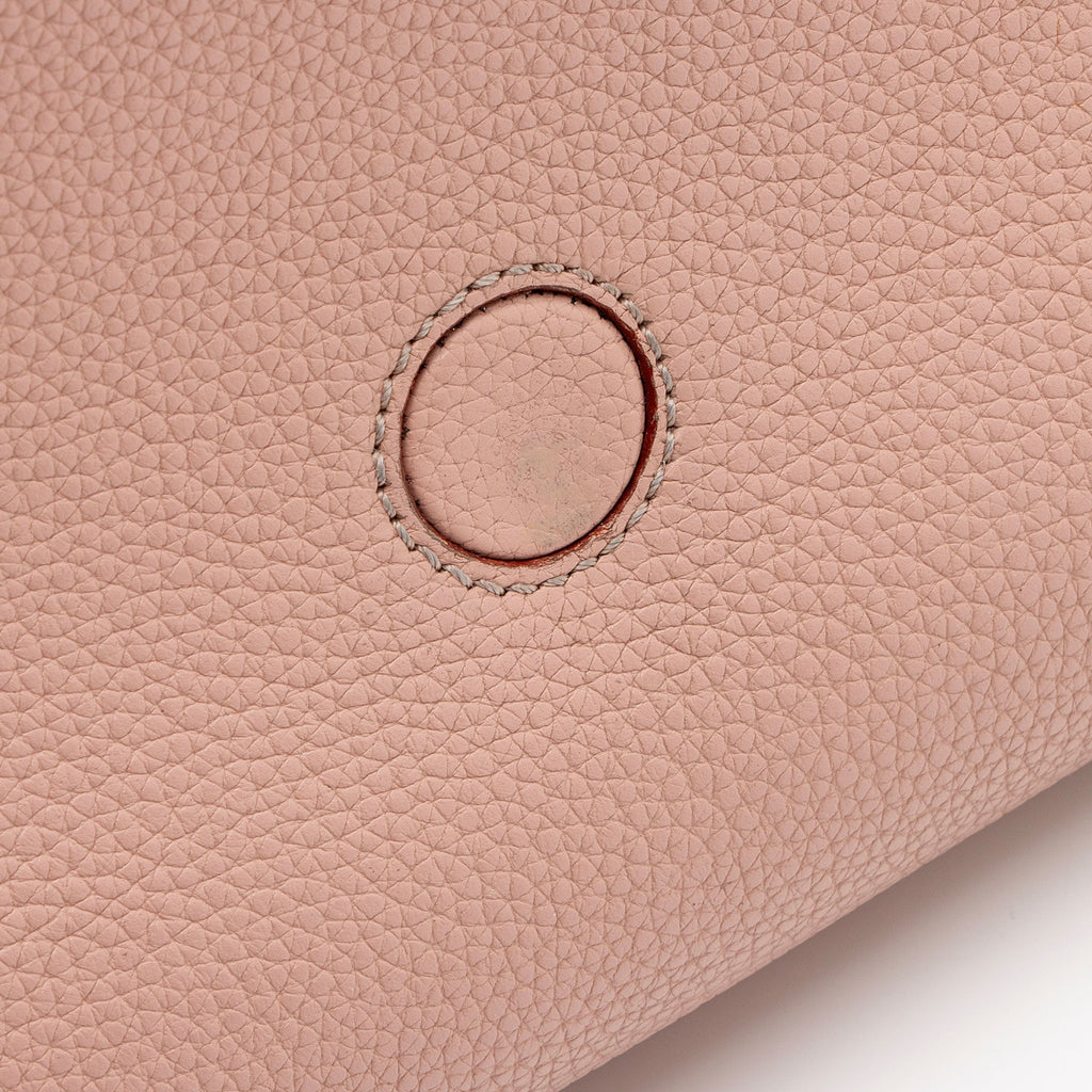 Louis Vuitton Calf Leather Monogram Canvas Double V Satchel (SHF-sUxzoE)