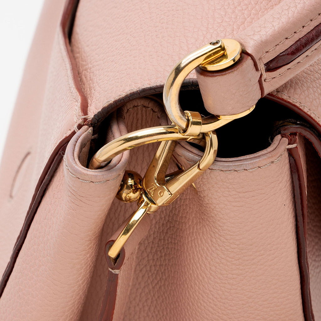 Louis Vuitton Calf Leather Monogram Canvas Double V Satchel (SHF-sUxzoE)