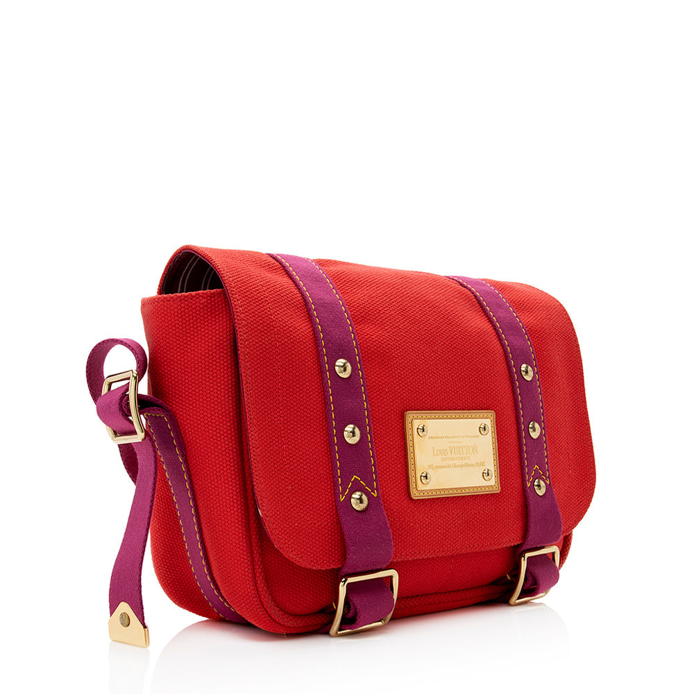 Louis Vuitton Canvas Antigua Besace Messenger Bag (SHF-21189)