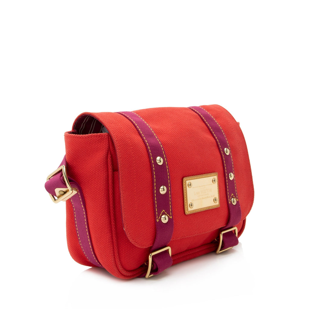 Louis Vuitton Canvas Antigua Besace Messenger Bag (SHF-22345)