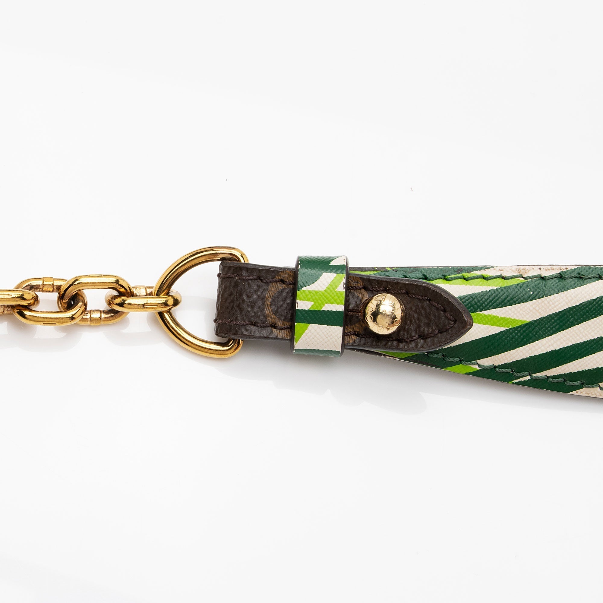 Louis Vuitton Coated Canvas Palm Twist MM Shoulder Bag (SHF-JaIdPa)