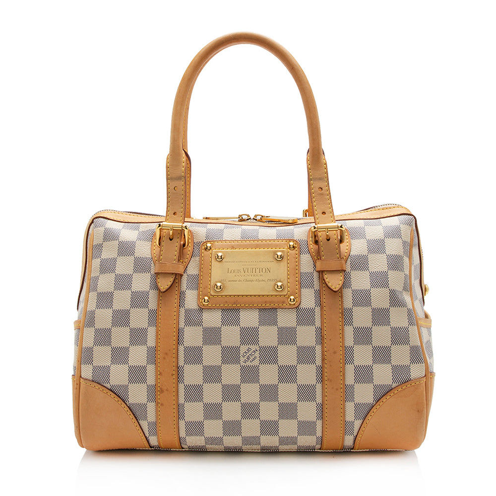 Louis Vuitton Damier Azur Berkeley Satchel (SHF-13102)