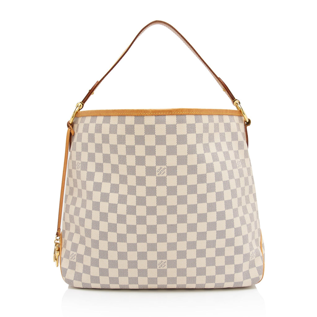 Louis Vuitton Damier Azur Delightful MM Shoulder Bag (SHF-dOaylq)