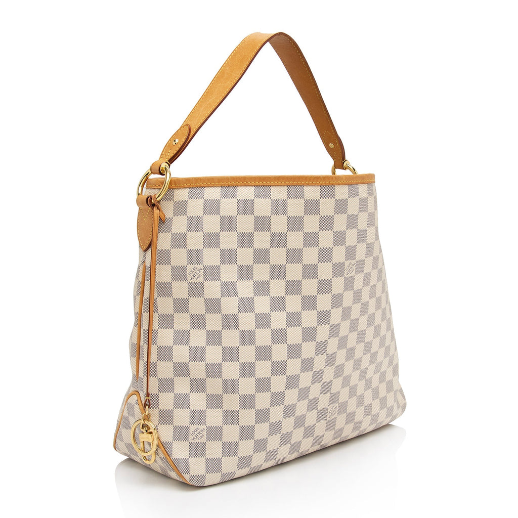Louis Vuitton Damier Azur Delightful MM Shoulder Bag (SHF-dOaylq)