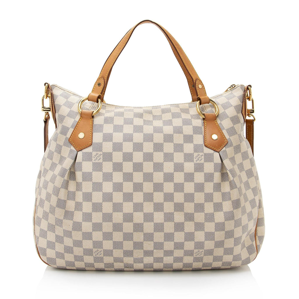 Louis Vuitton Damier Azur Evora MM Tote (SHF-0xwDLg)