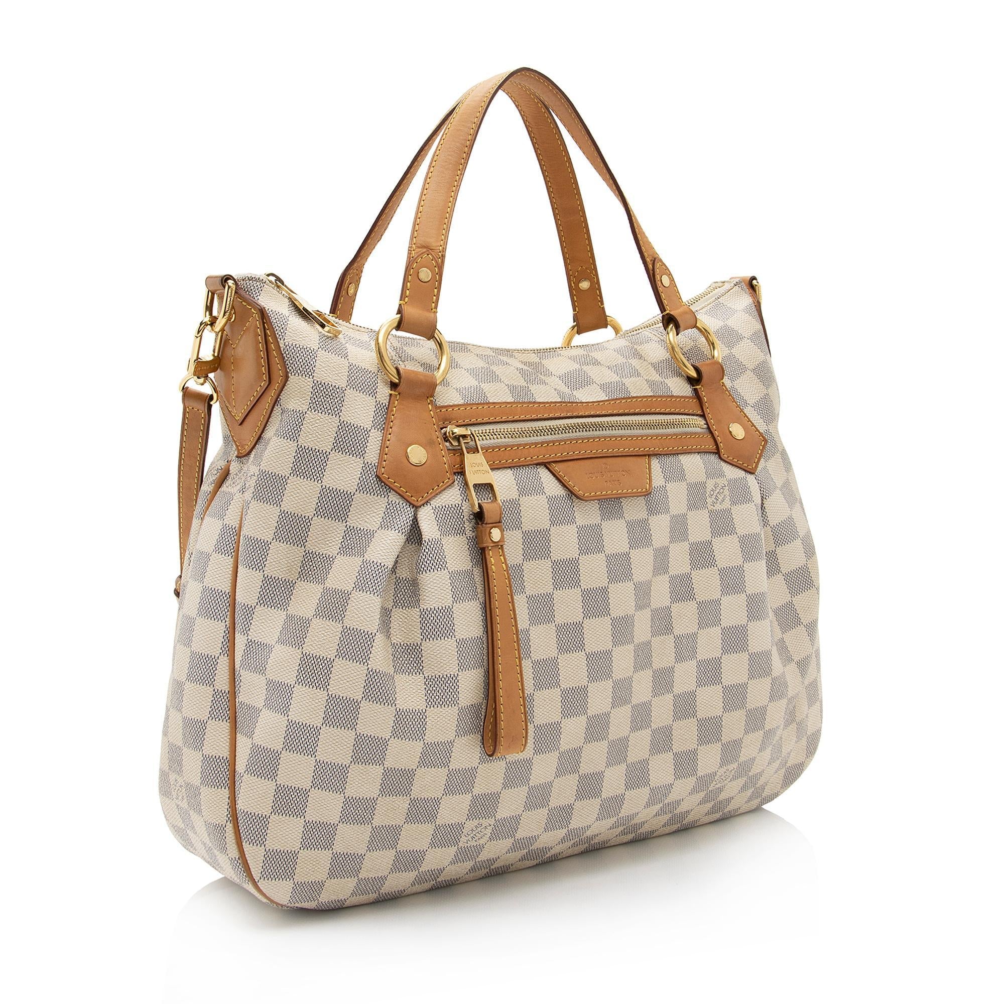 Louis Vuitton Damier Azur Evora MM Tote (SHF-0xwDLg)